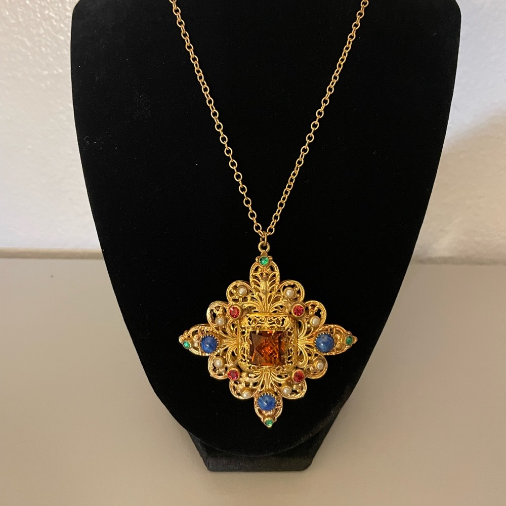 Miriam Haskell Vintage Signed Necklace